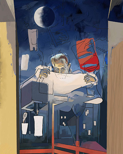 Señor Trend digital painting