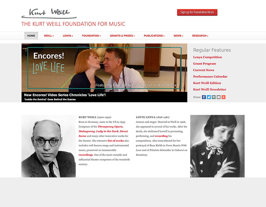 KWF web site screenshot 2021